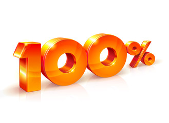 Sale 100 persents off on a white background.