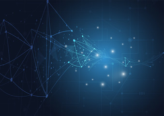 Obraz premium Abstract technology communication design innovation concept background. Vector illustration