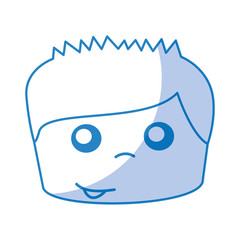 Obraz na płótnie Canvas cute boy head drawing icon vector illustration design