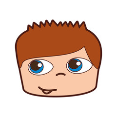 cute boy drawing icon vector illustration design