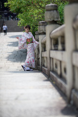 Fototapeta premium 着物の女性・京都