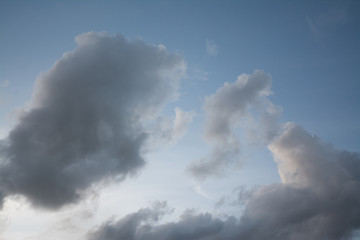 Dark clouds before raining, dark clouds for background.