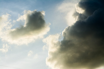 Dark clouds before raining, dark clouds for background.