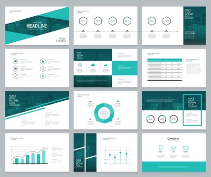 business presentation design template and page layout with cover design for brochure ,report,and book template
