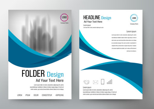 folder design flyer template vector