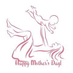 Happy Mother's Day. Motherhood and Childhood.