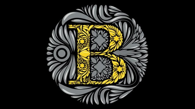 Video the appearance of a beautiful capital letter