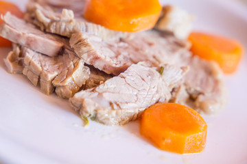 Rost Beef with carrots and rosemay