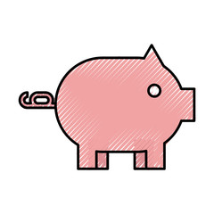 piggy savings isolated icon vector illustration design