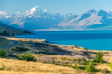 Crédence de cuisine en verre imprimé Nouvelle-Zélande Mount Cook, la plus haute montagne de Nouvelle-Zélande