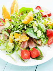 Duck in salad