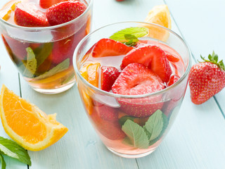 Strawberry orange compote