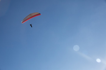 Paragliding into the sunset in Brazil