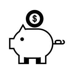 piggy savings isolated icon vector illustration design