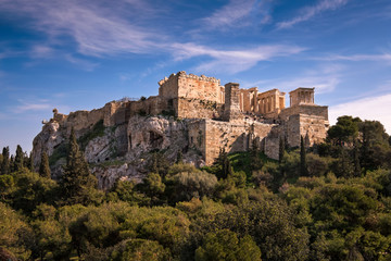 Obraz premium View of Acropolis from the Areopagus Hill, Athens, Greece