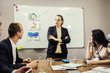 Business People Meeting Conference Discussion Corporate Concept,business team,business partners discussing documents and ideas,Business conference in a modern office