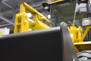 Fototapeta premium wheel yellow excavator