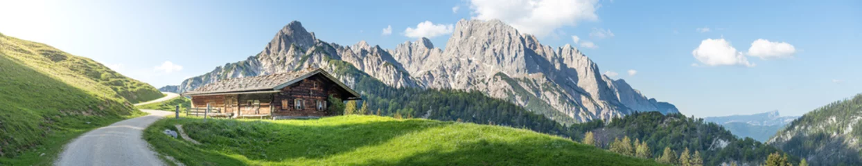 Foto op Canvas Panoramisch uitzicht in de Oostenrijkse bergen © auergraphics