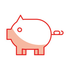 piggy savings isolated icon vector illustration design