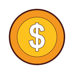 Obraz premium coin money isolated icon vector illustration design