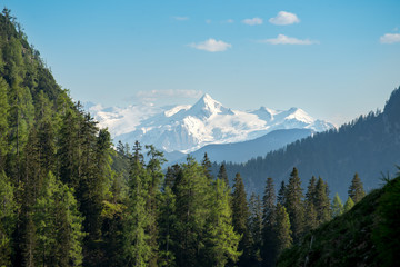 Glaciated mountains in Austria