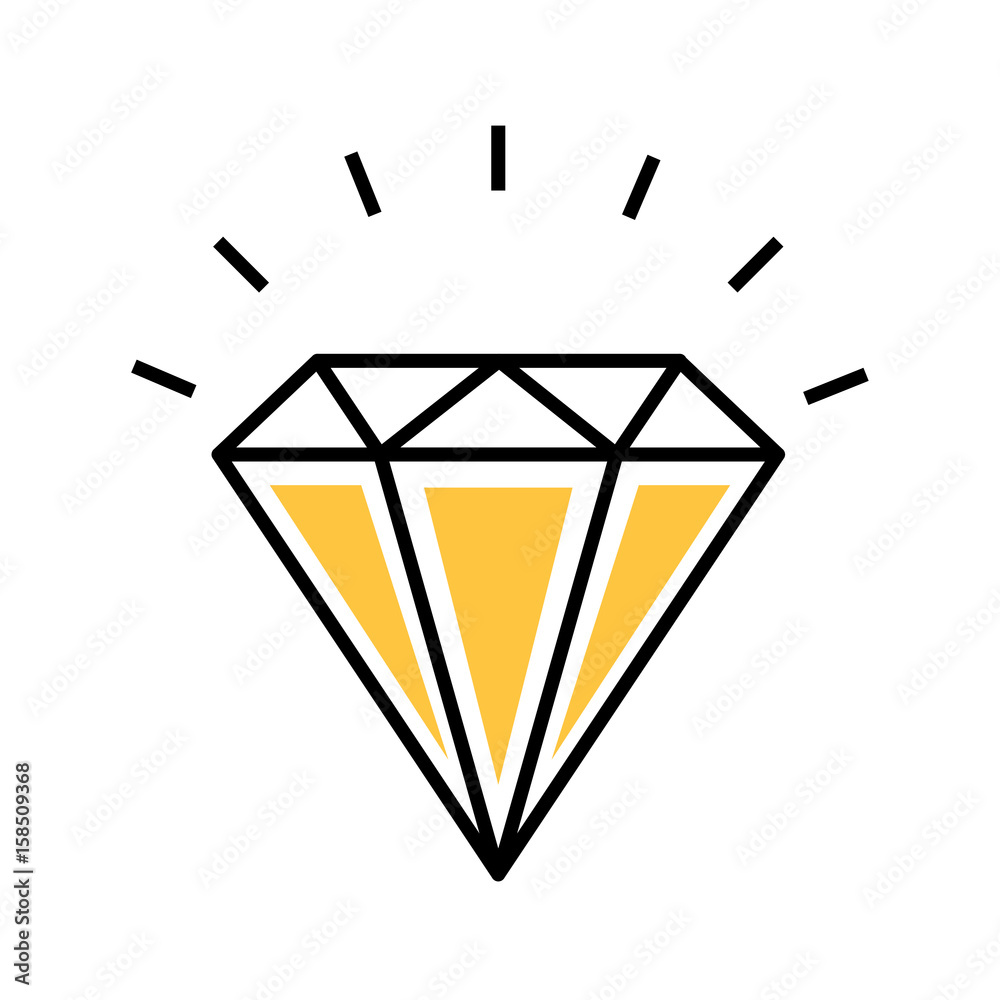 Wall mural diamond rich isolated icon vector illustration design