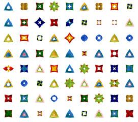 A set of logos, icons and graphical elements