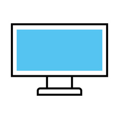 monitor computer desktop isolated icon vector illustration design