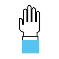 hand human open icon vector illustration design