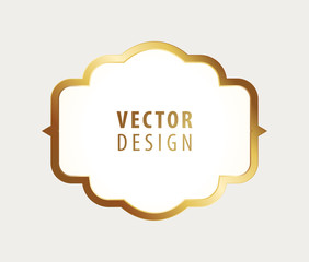 High Quality Luxury Frame on Gray Background . Vector Isolated Illustration