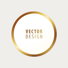 High Quality Luxury Frame on Gray Background . Vector Isolated Illustration