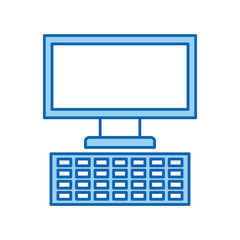 monitor computer desktop isolated icon vector illustration design