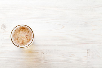 Beer mug on wooden table