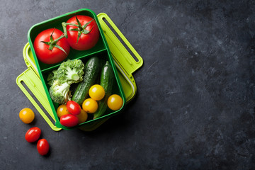 Lunch box with vegetables