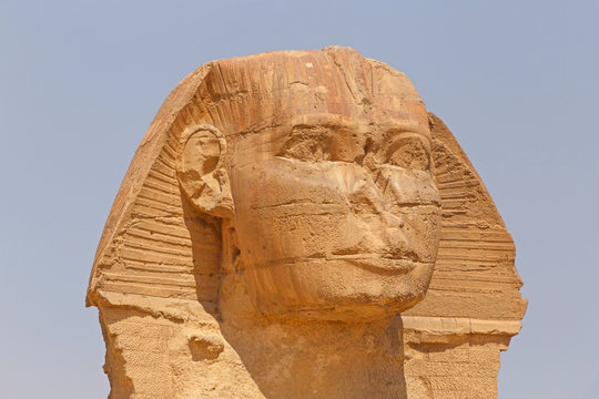 Head Of Great Sphinx In Giza, Egypt