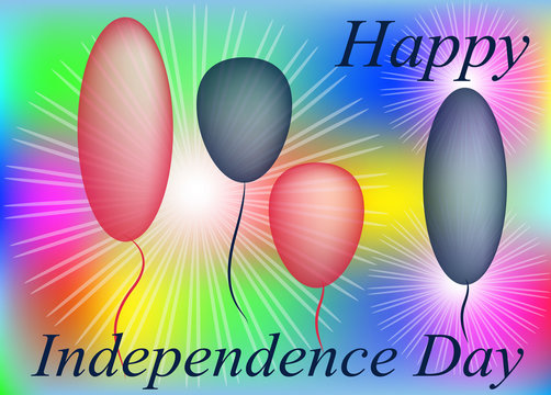 Stylish greeting card for Independence Day