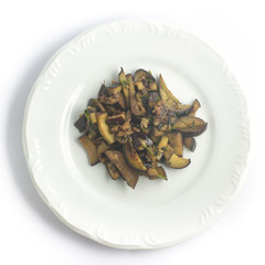 Cooked Eggplant with herbs