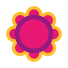 cute flower isolated icon vector illustration design