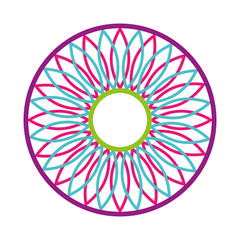mandala retro culture icon vector illustration design