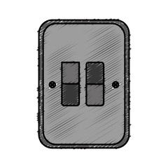 electric switch icon over white background vector illustration