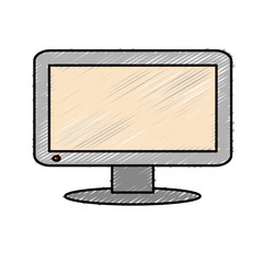 television icon over white background vector illustration