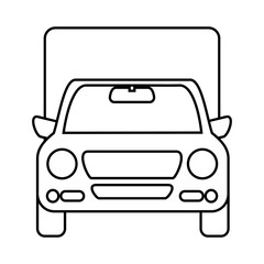 cargo truck icon over white background. vector illustration