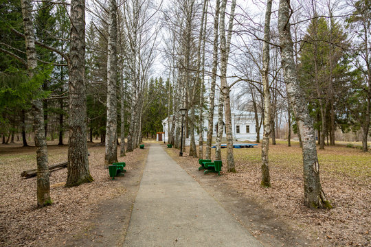 PERESLAVL-ZALESSKY, RUSSIA - APRIL 26, 2017: On the territory of the museum Botik of Peter I. Opened in 1803. The Monument of History
