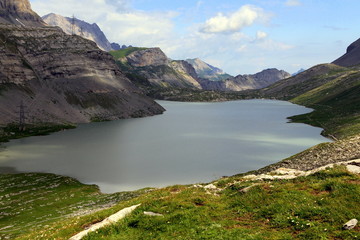 Scenic view of the Daubensee lake at Gemmi pass, Switzerland