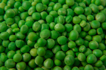 Green fresh peas background