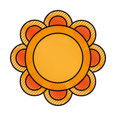 cute flower isolated icon vector illustration design