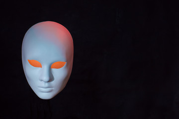 Mask on black background