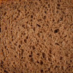 Texture of dark bread macro background