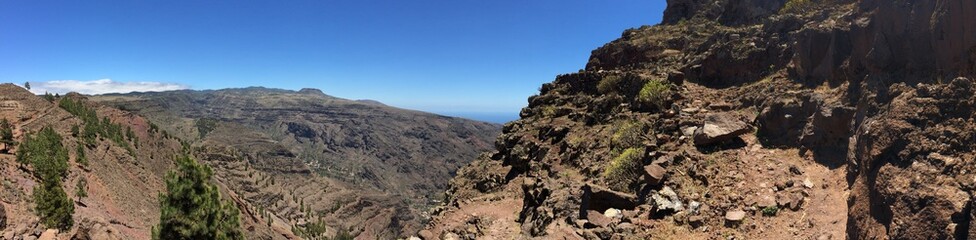 Fototapeta na wymiar La Gomera Panorama Berge