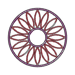 mandala retro culture icon vector illustration design